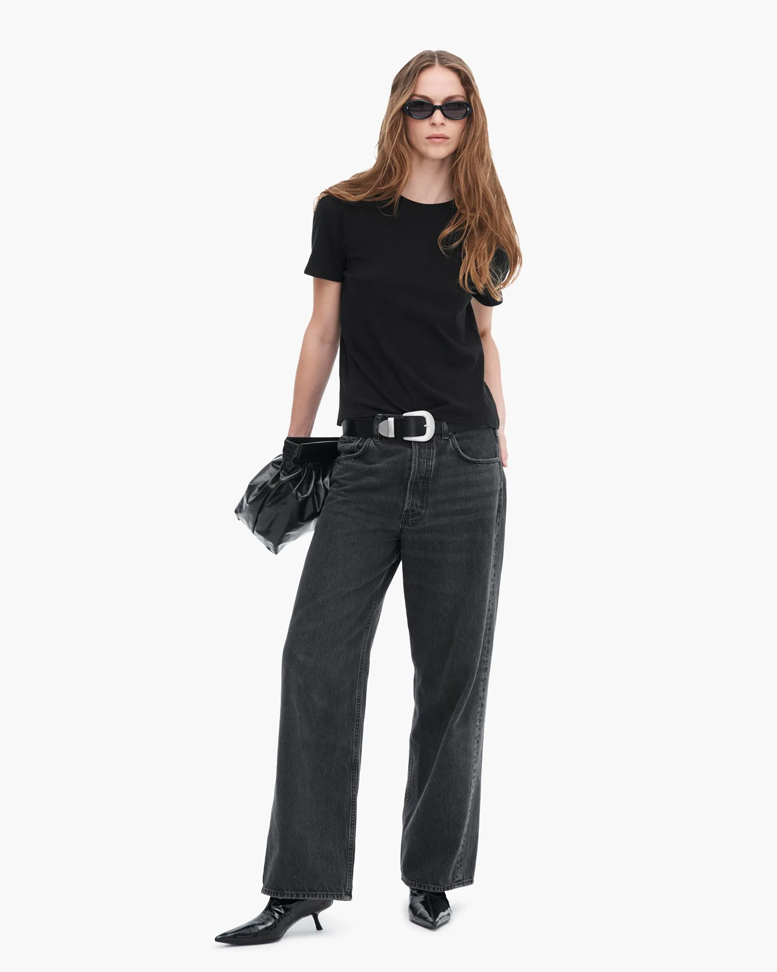 Light Layers Everyday Flex High Torsion Short Sleeve Crew Neck Tee - Black