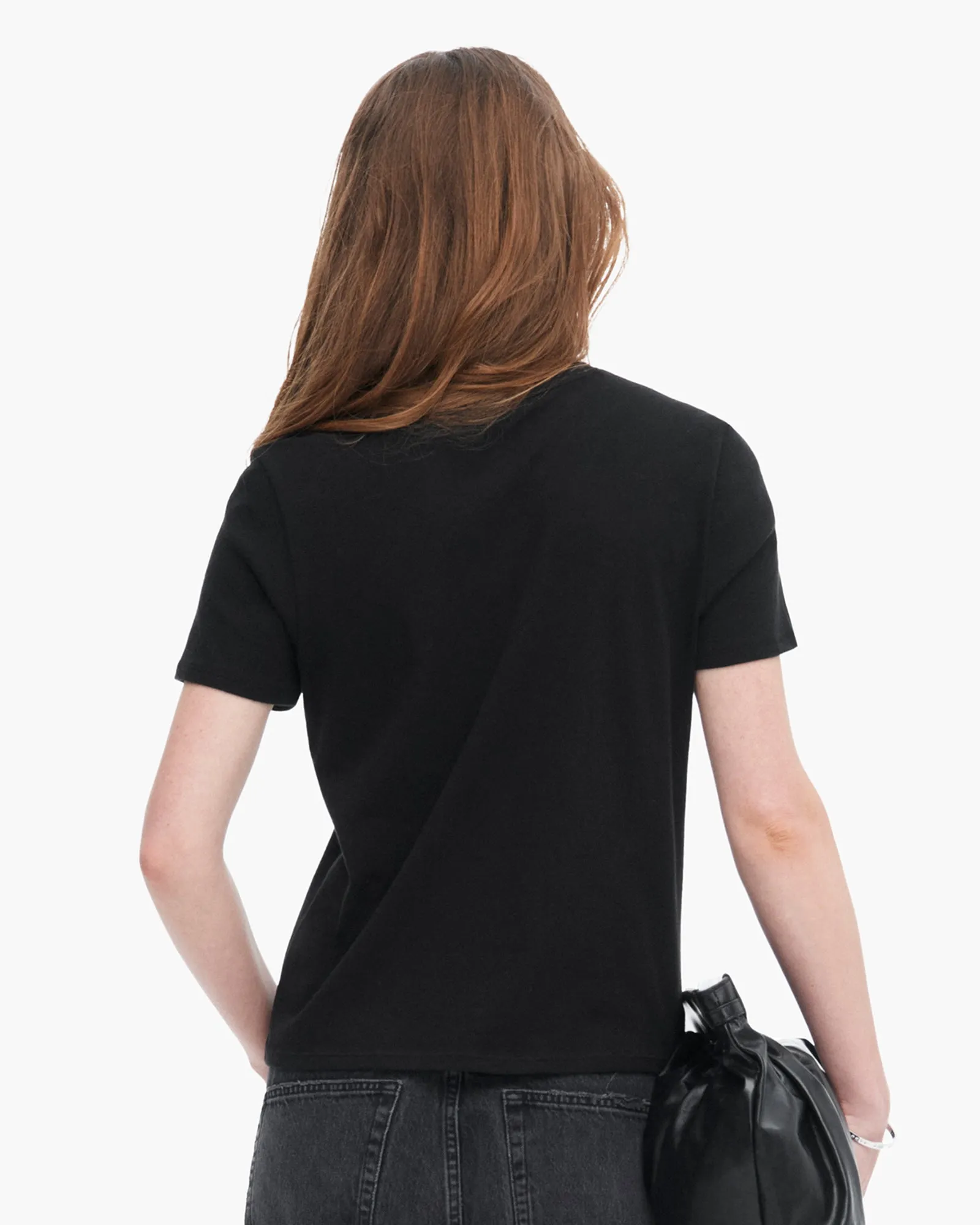 High Torsion Short Sleeve Crew Neck Tee - Black Textured Surface AntiStatic Properties