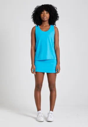 Grip Waistband Tennis Loose Fit Tank Top Basic, turquoise