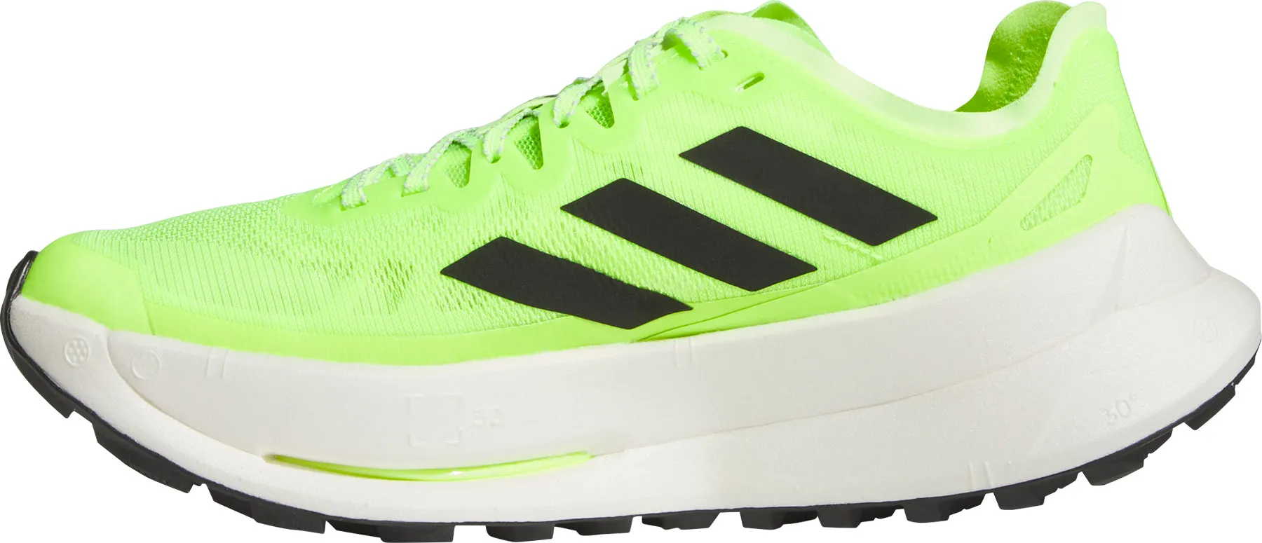 adidas Terrex Agravic Speed Ultra Womens Trail Running Shoes - Yellow carbon fiber plate Torsional Rigidity Enhancer