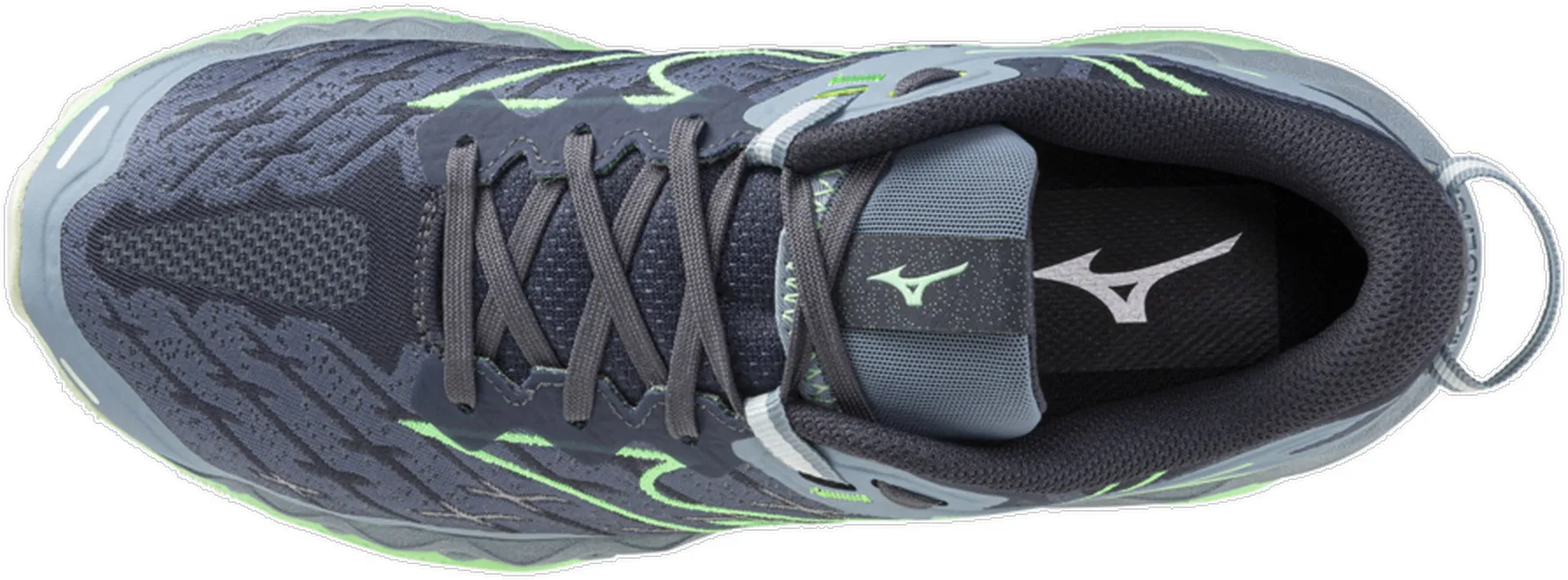 running for stress relief CarbonRubberOutsole Mizuno Wave Mujin 10 Womens Trail Running Shoes - Blue