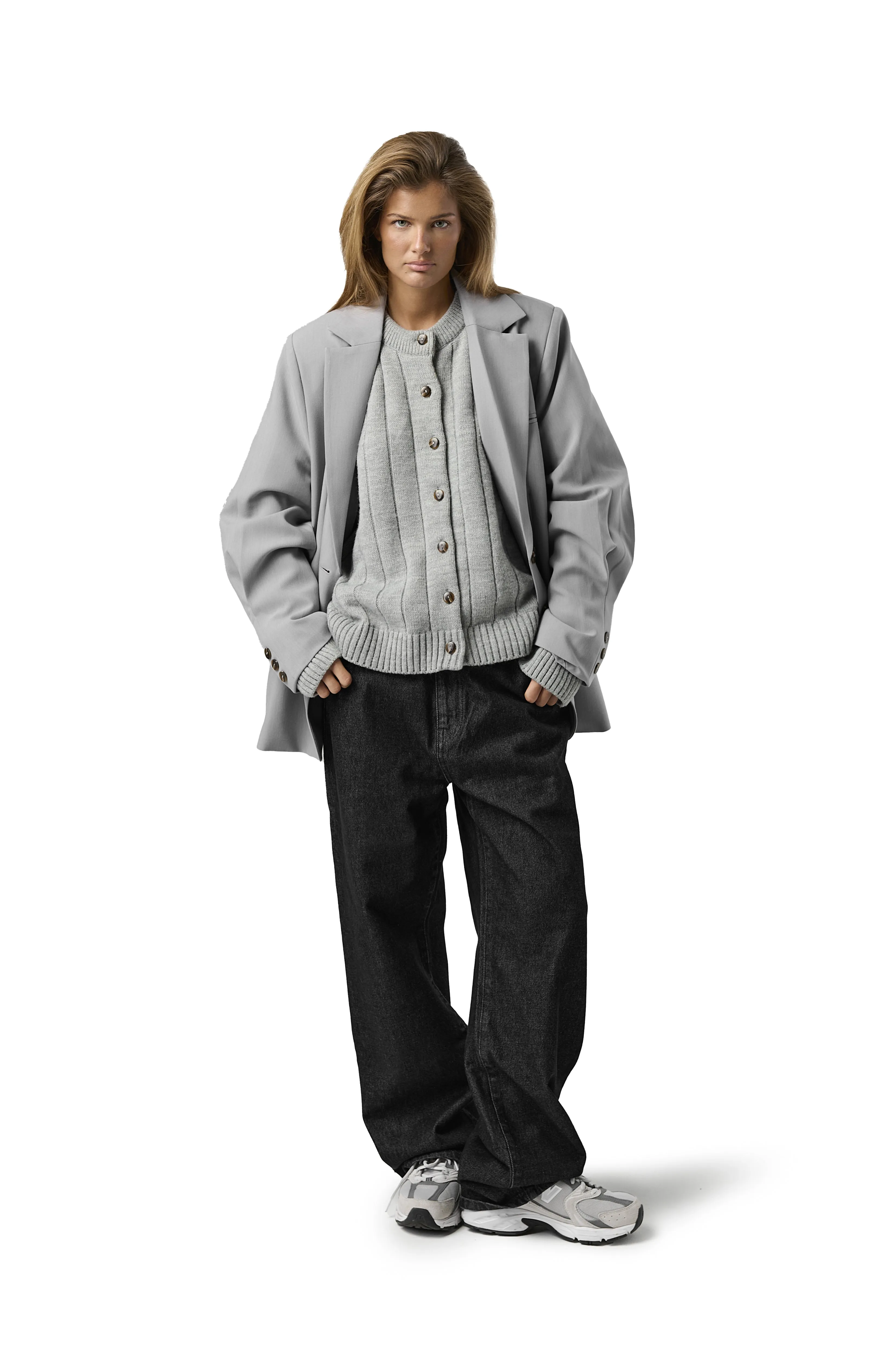 Fifth Blazer in Light Grey Ergonomic Shoulder Cut