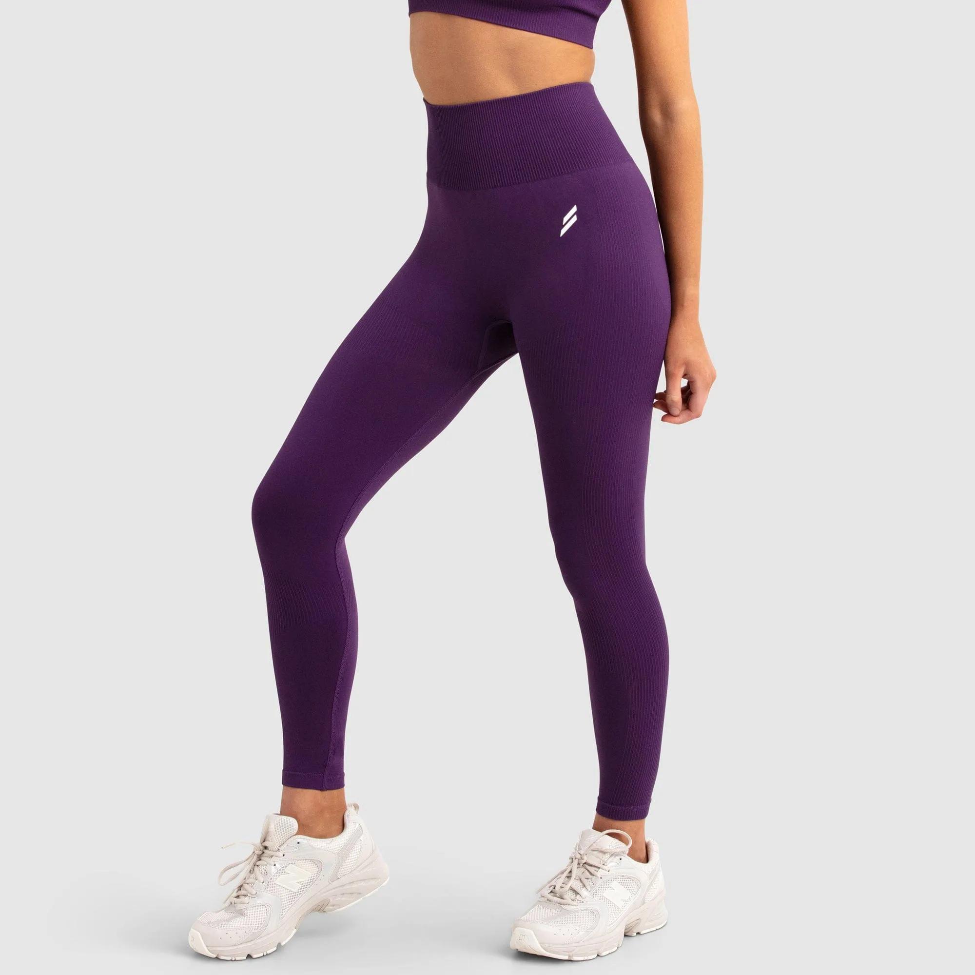 Flexible Design Impact Seamless Leggings - Plum
