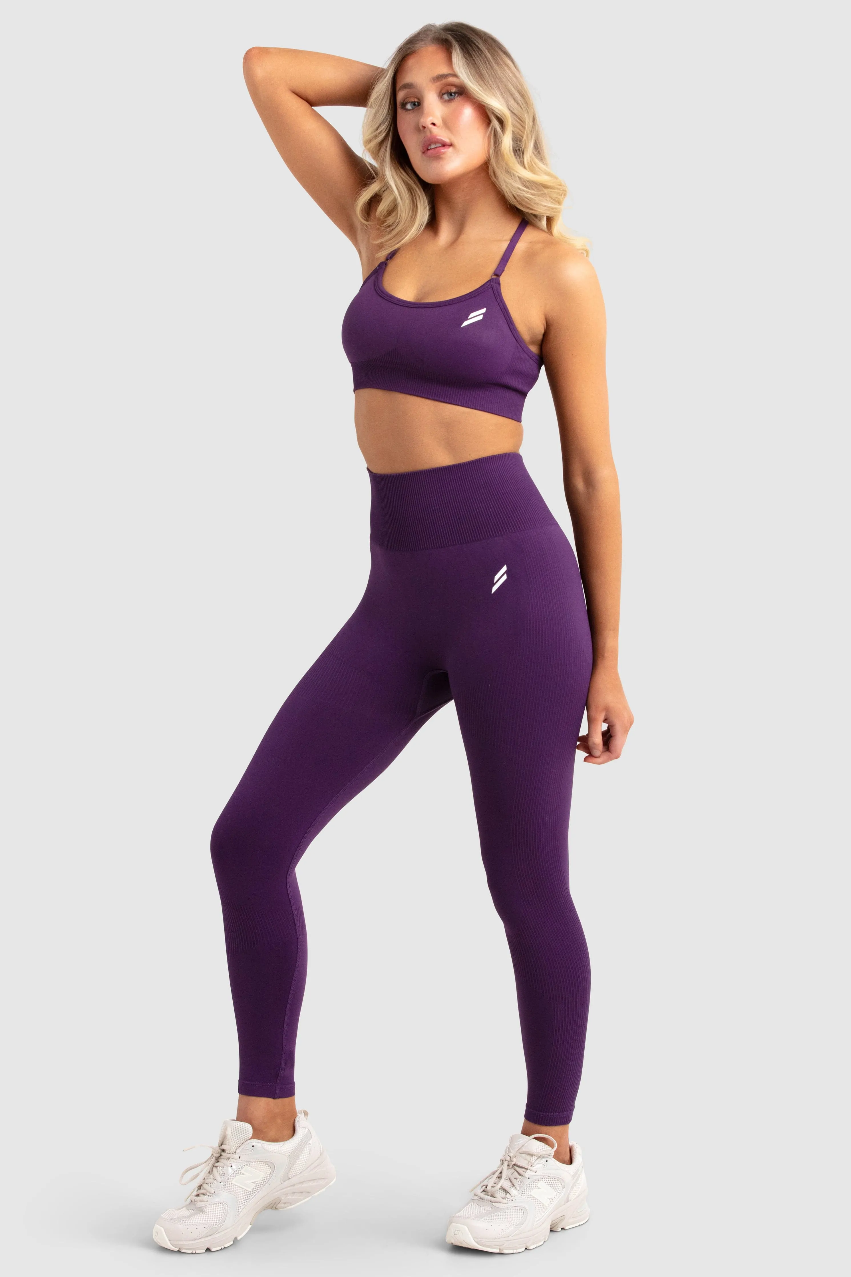 Impact Seamless Leggings - Plum Fade Resistant Studio Practice Studio Wear