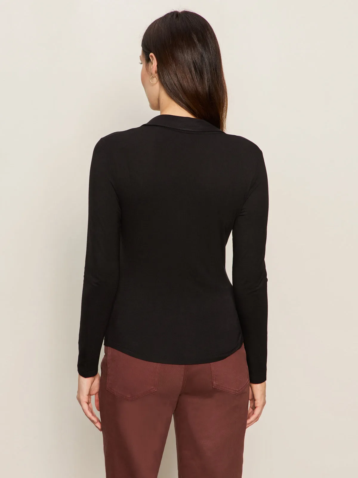 Dreamgirl Knit Button Up Top Black Chill Wear Soft Base