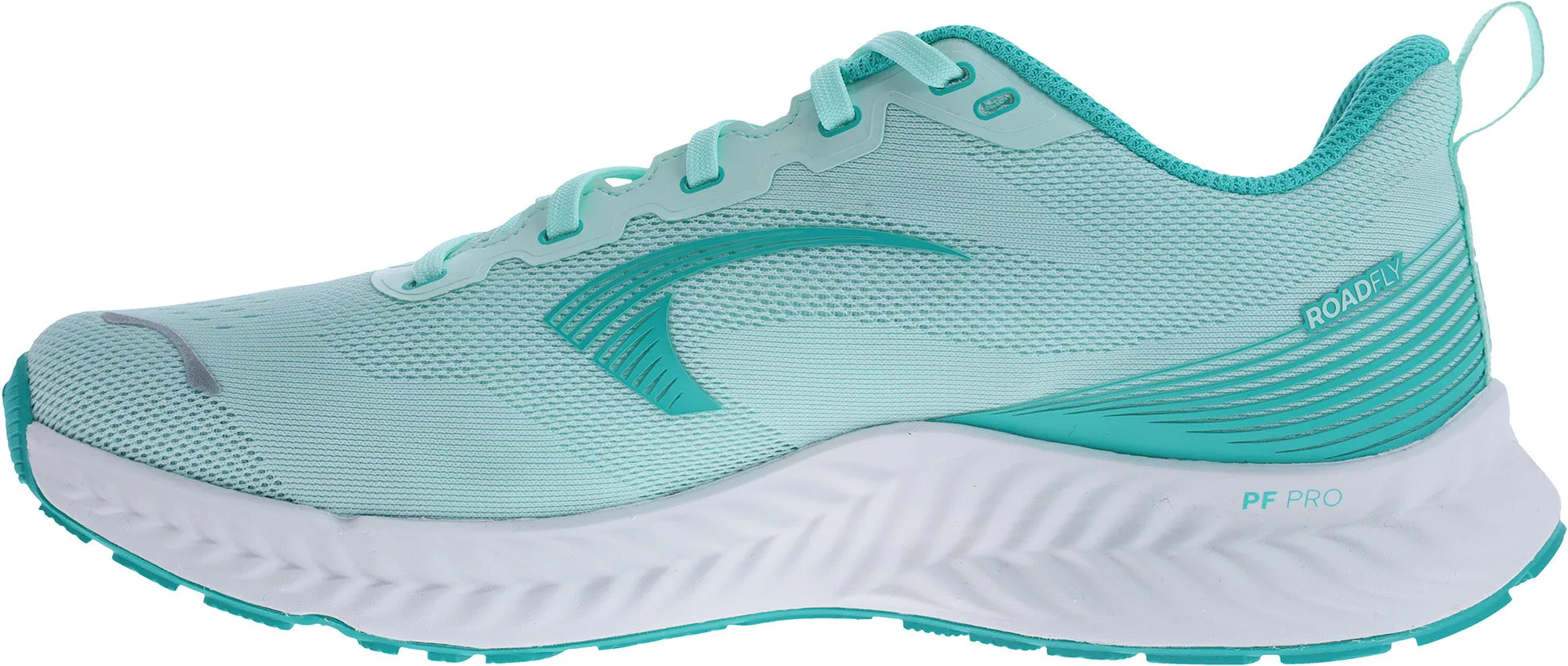 Strategic Ventilation Ports Thermal Regulating Insole Inov8 RoadFly Womens Running Shoes - Green