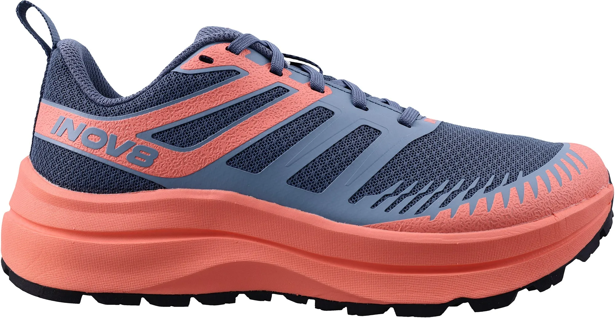 Footbed bold - patterns - style shoes Inov8 TrailFly Max WIDE FIT Womens Trail Running Shoes - Blue