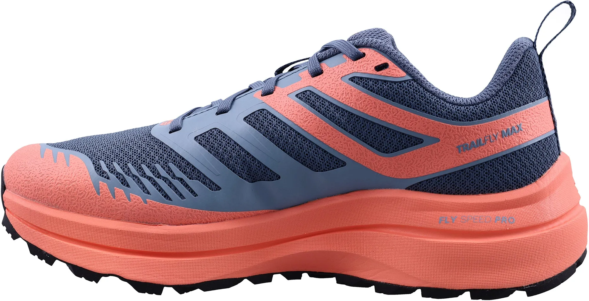 Beginner - runner non - marking Inov8 TrailFly Max WIDE FIT Womens Trail Running Shoes - Blue