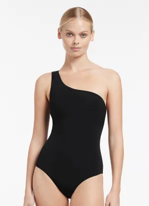 Multi Pocket System Customer-Loved Jetset One Shoulder One Piece - Black