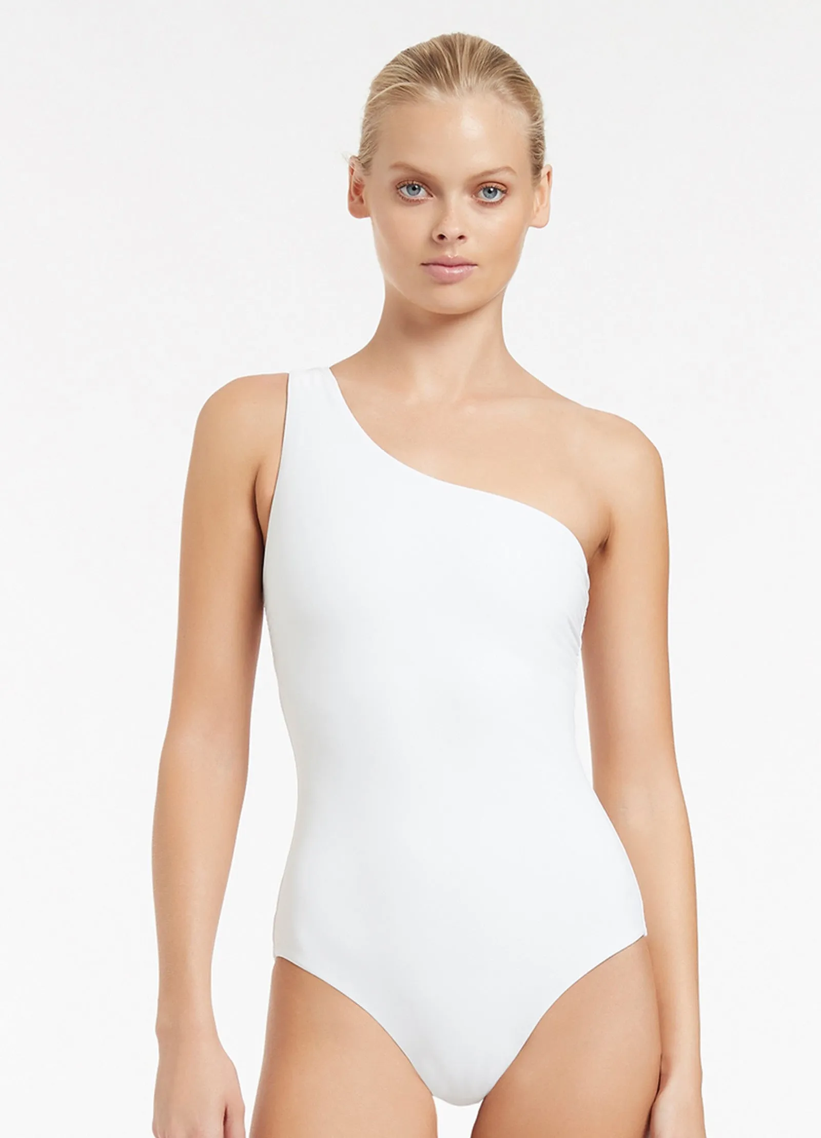 Casual Elegance Jetset One Shoulder One Piece - White