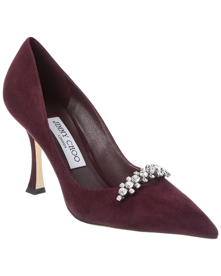 Jimmy Choo Belinda 90 Suede Pump Impact Resistance Decorative High Heels