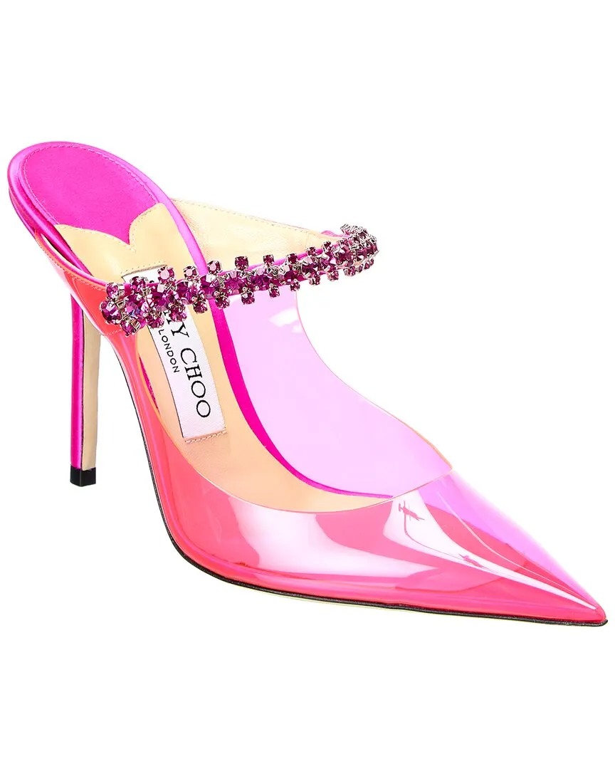 Jimmy Choo Bing 100 Plexi & Satin Pump Classy Heels