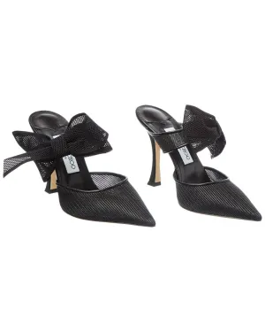 Pointed Heels Jimmy Choo Brook 100 Mesh & Leather Pump (Authentic Pre-Loved)