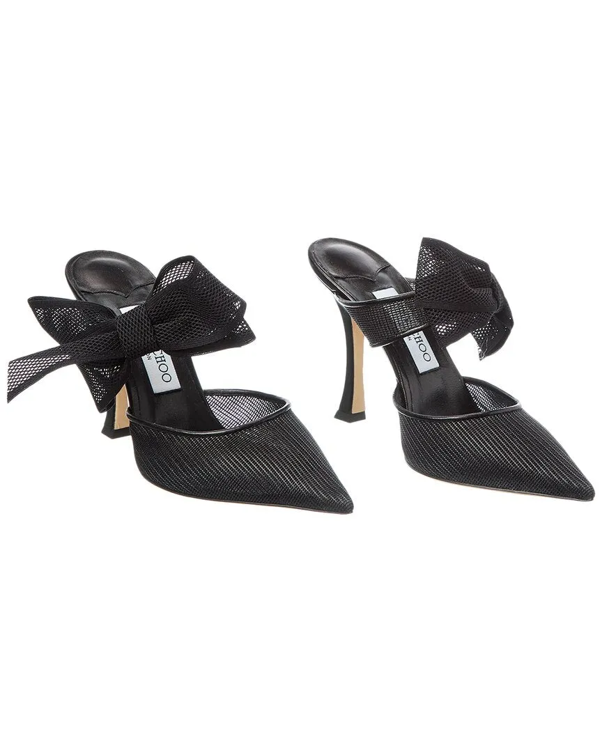 Pointed Heels Jimmy Choo Brook 100 Mesh & Leather Pump (Authentic Pre-Loved)