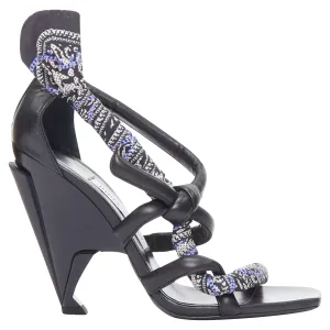 Chunky Wedge Heels Jimmy Choo Kalypso scarf architectural heel sandals