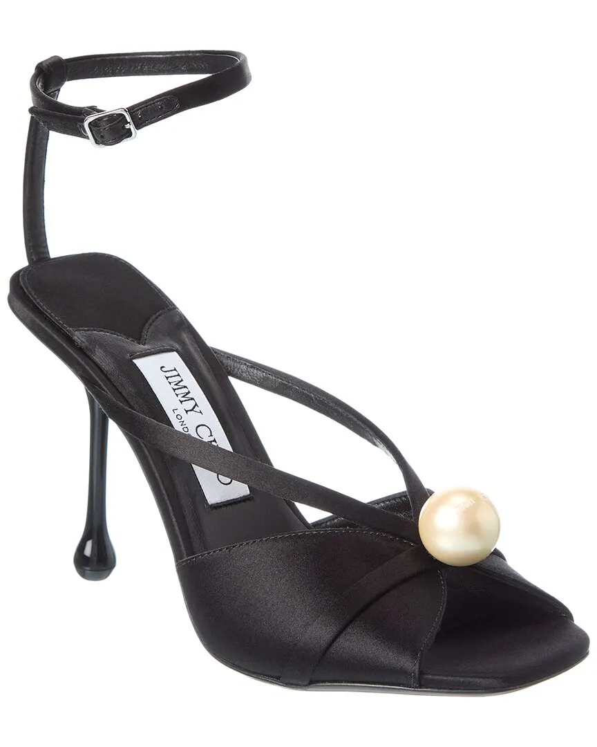 Jimmy Choo Siva 95 Satin Sandal High Fashion Shoes