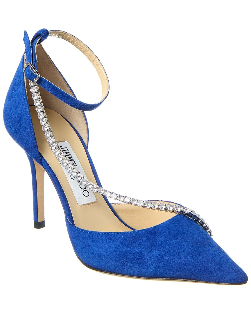 Jimmy Choo Talika 85 Suede Pump Smart Sandals