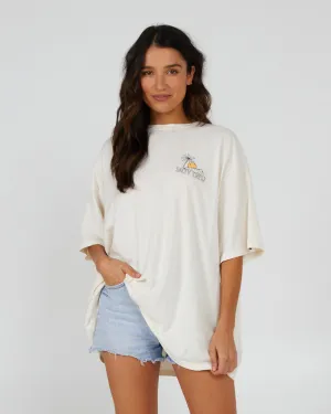 Fashion Ready Basic Piece Joy Cover Up Tee - Off White