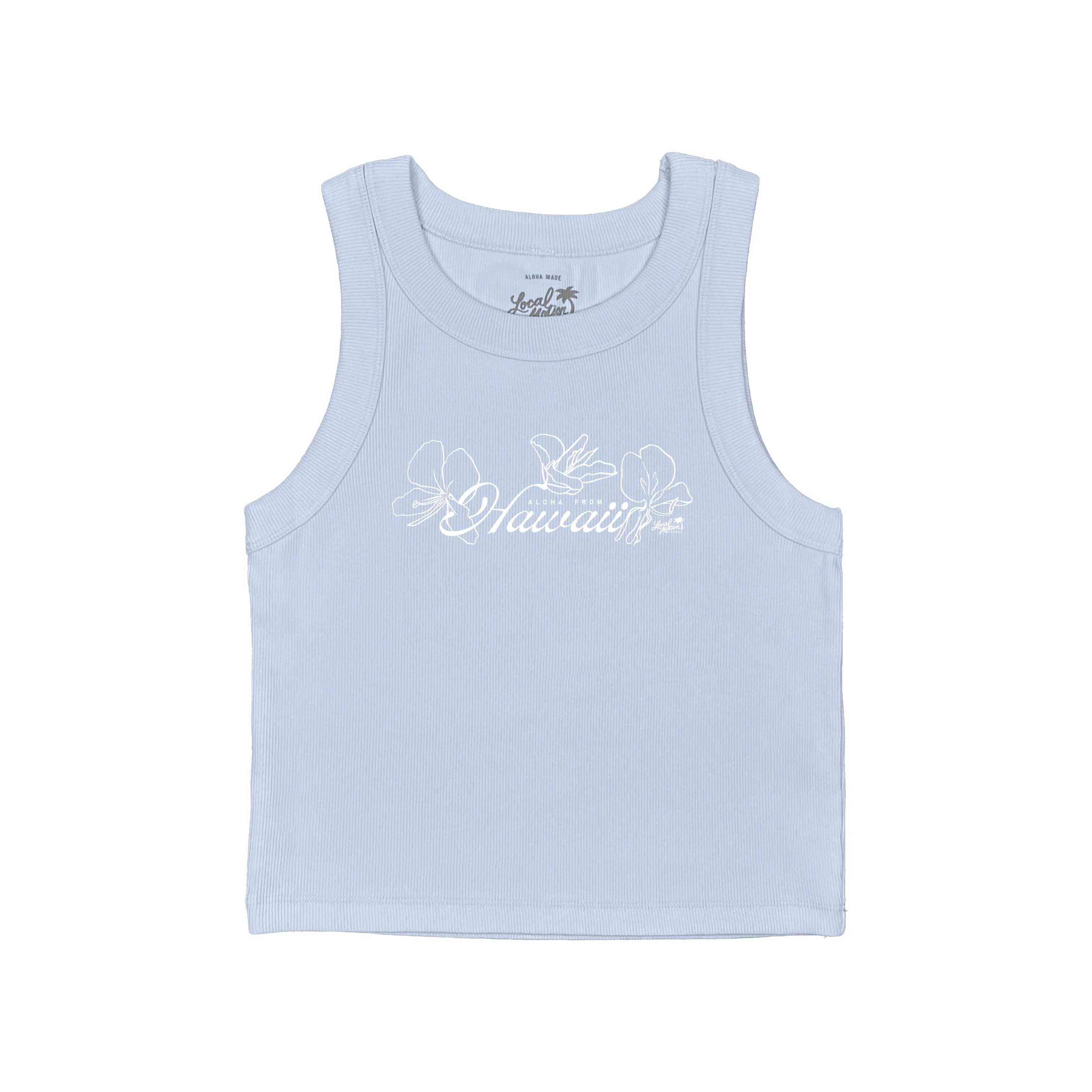 vertical NonSlip Base KAHILI GINGER RIB CROP TANK TOP