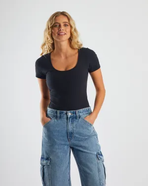 Comfortable Sleep Recycled materials Kaleigh Body Suit Black