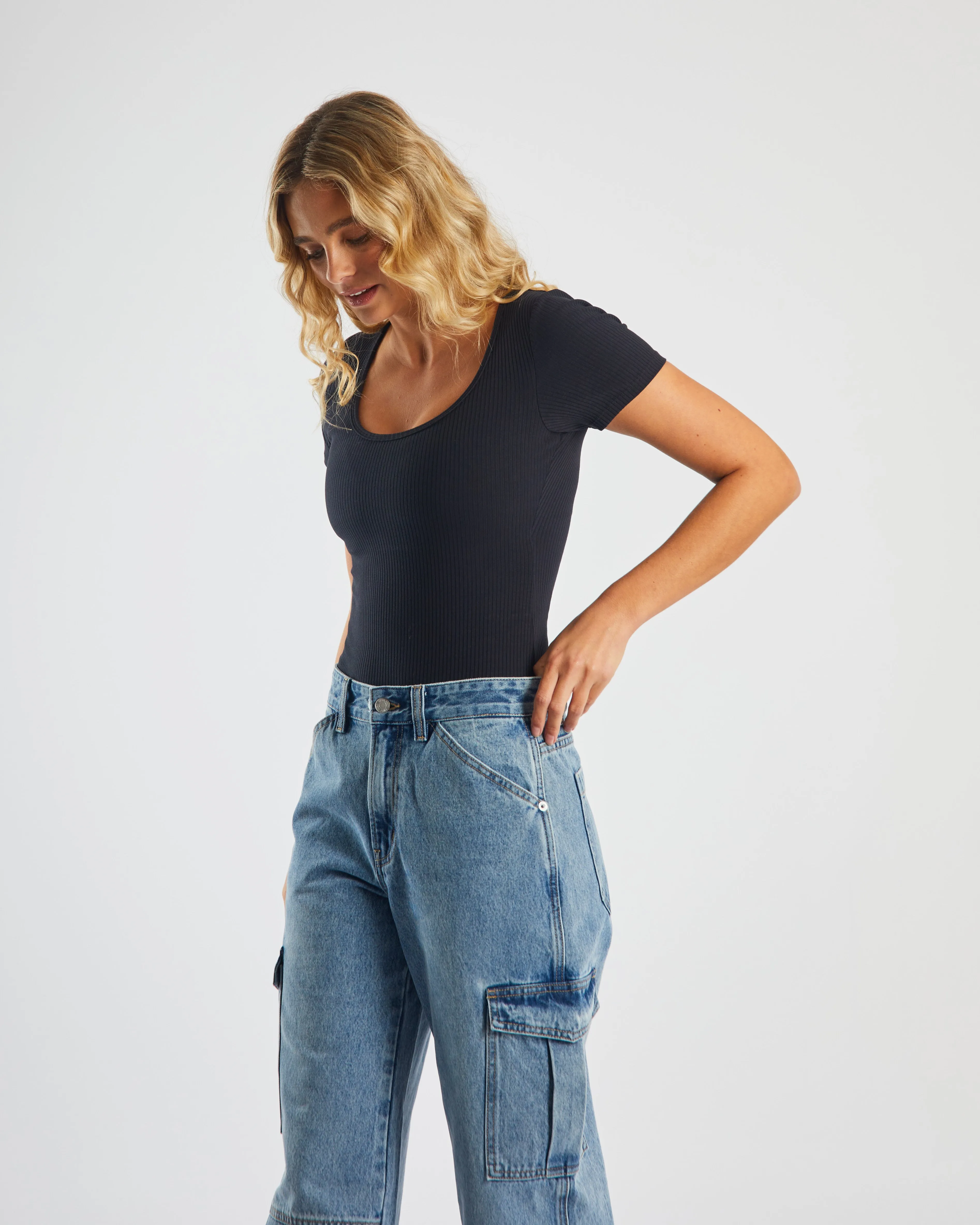 Kaleigh Body Suit Black TearResistant Material Street Edge