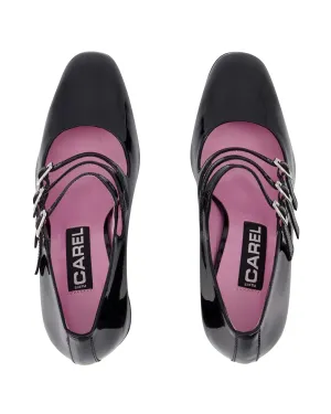 Keel Pumps - Carel - Black - Patent Leather Padded Tongue