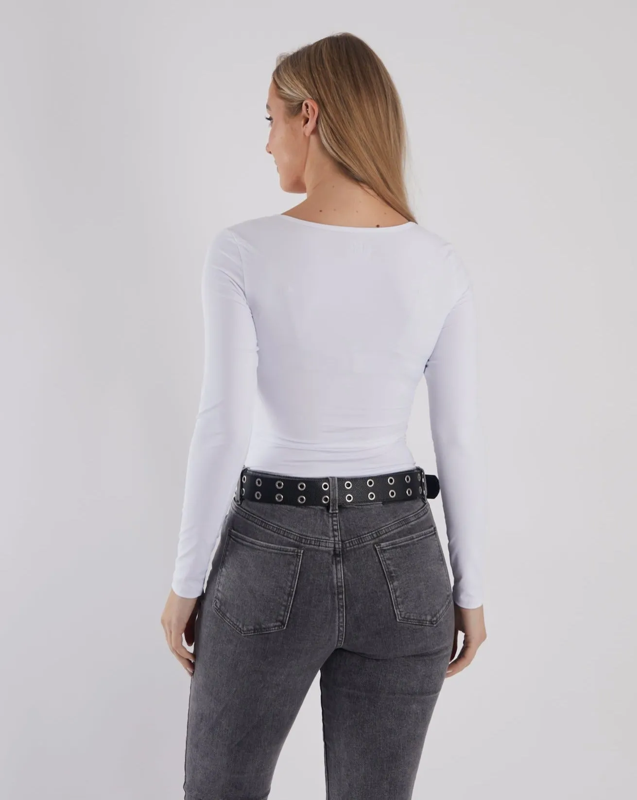 Flexible Fit Crystal Soul Kellece Body Suit White