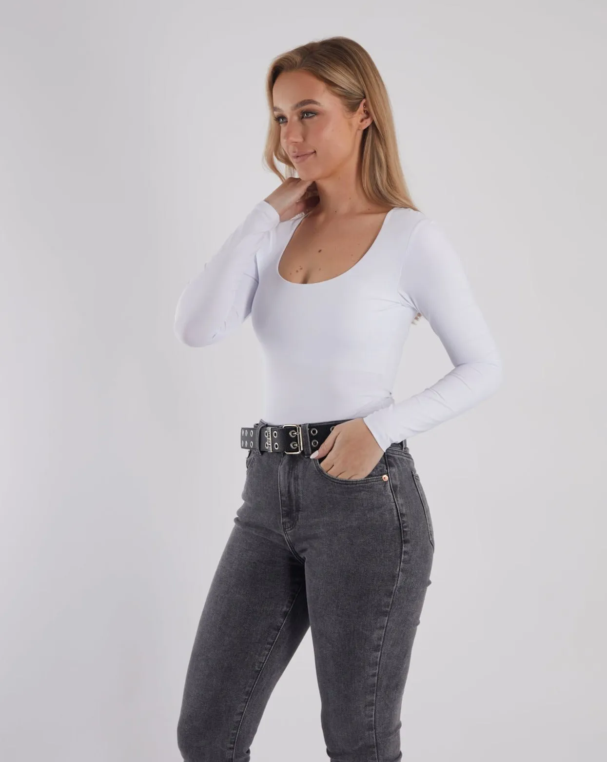 AntimicrobialTreatment Cozy Layer Kellece Body Suit White