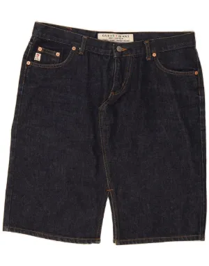 Thermal Regulation Fabric GUESS Womens Denim Shorts Large W34 Navy Blue Cotton