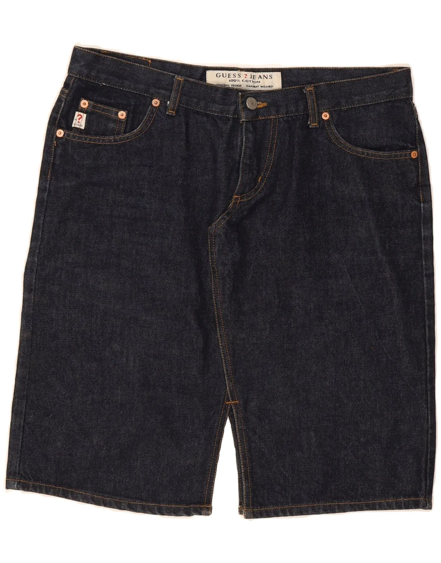 Thermal Regulation Fabric GUESS Womens Denim Shorts Large W34 Navy Blue Cotton