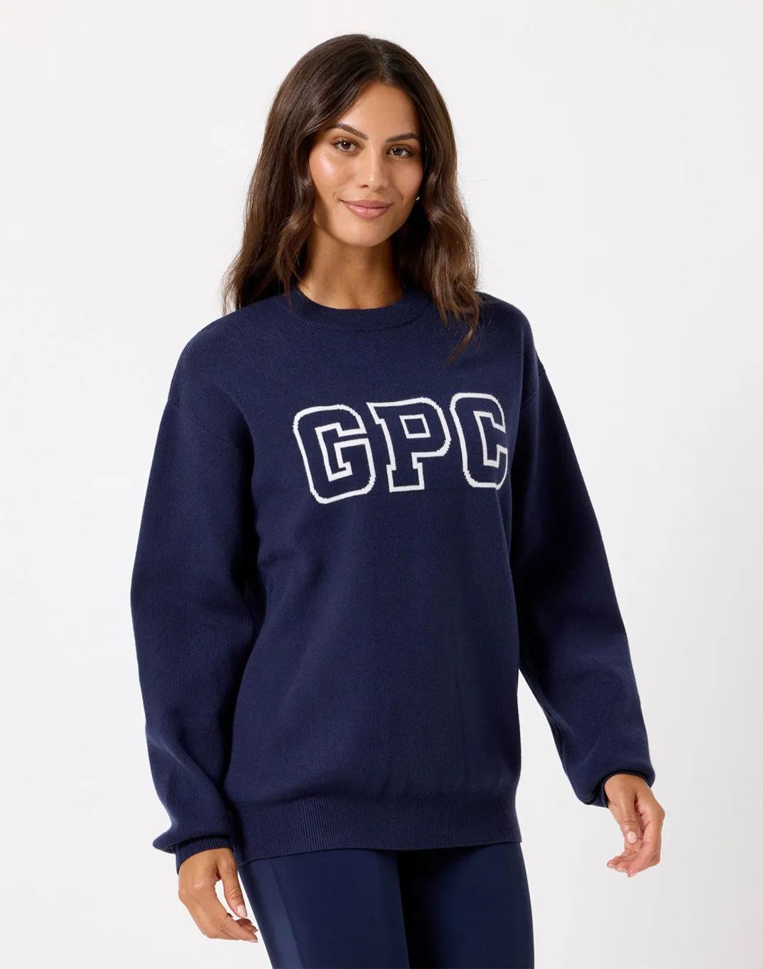 Knit Crew in Twilight Navy Formal Casual old people