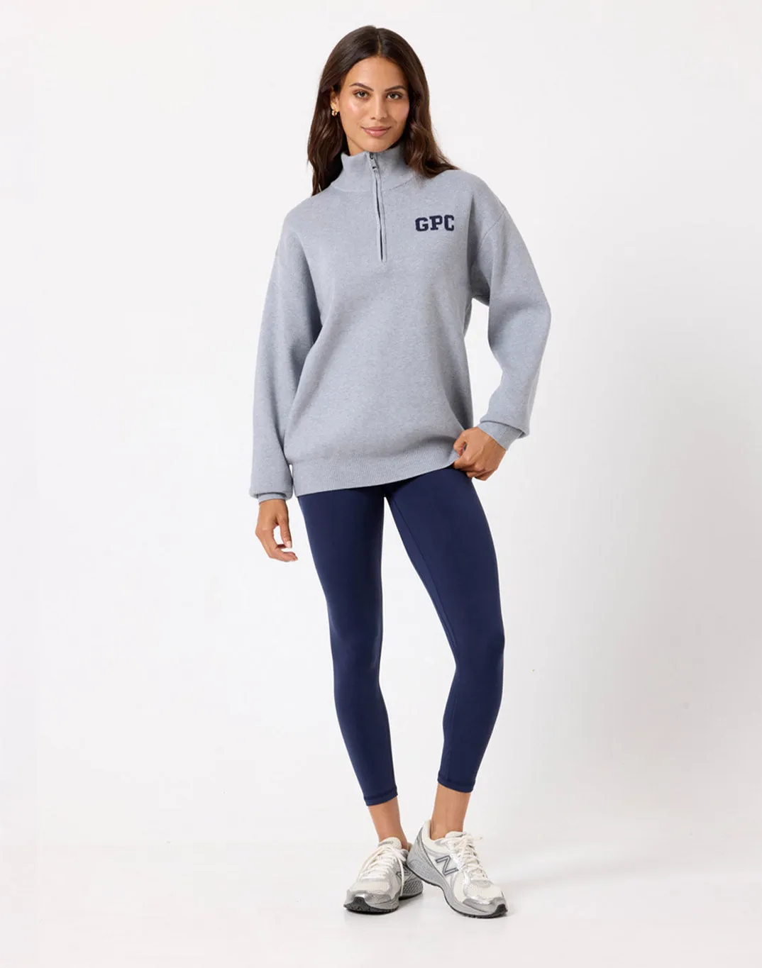 Knit Half Zip in Stone product launch Urban Hoodie