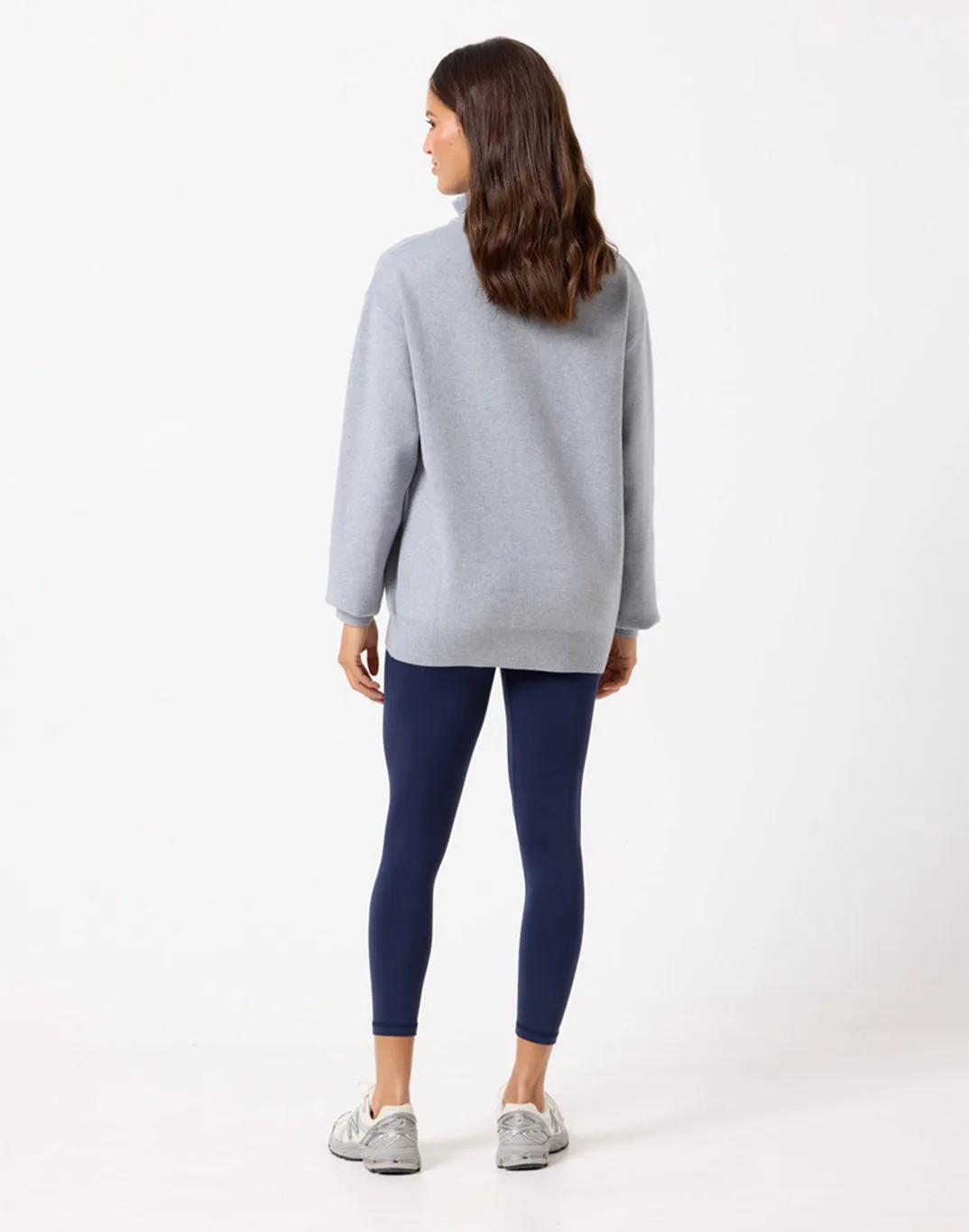 Layer Fit Knit Half Zip in Stone