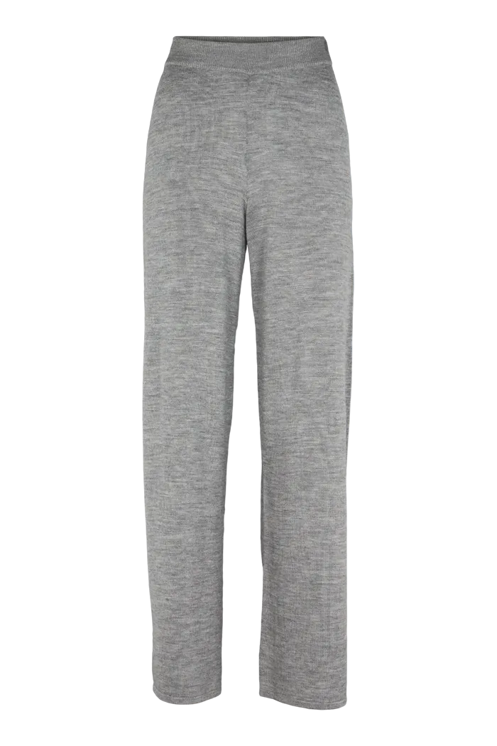 Vera Wide Pants - Light Grey Mel. AntiSlipWaistband