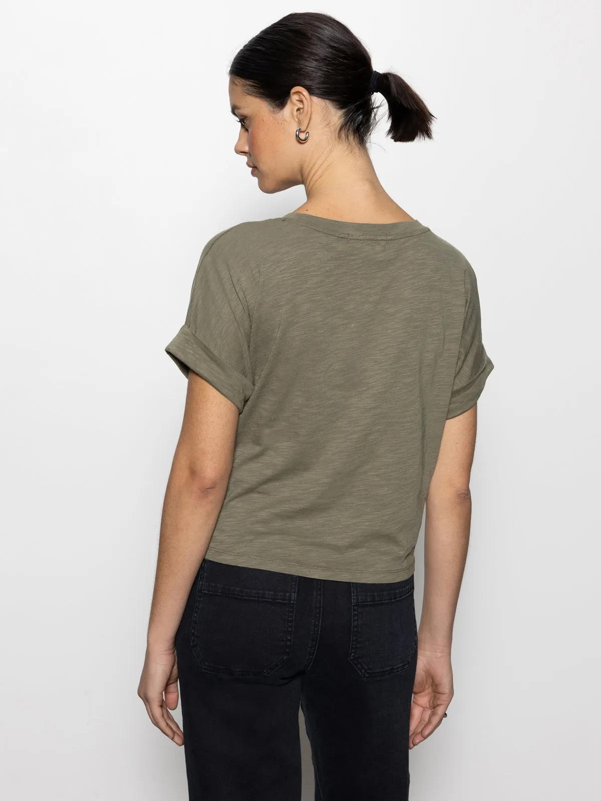 All Day Tie Tee Trail Green Quality Comfort Street Style