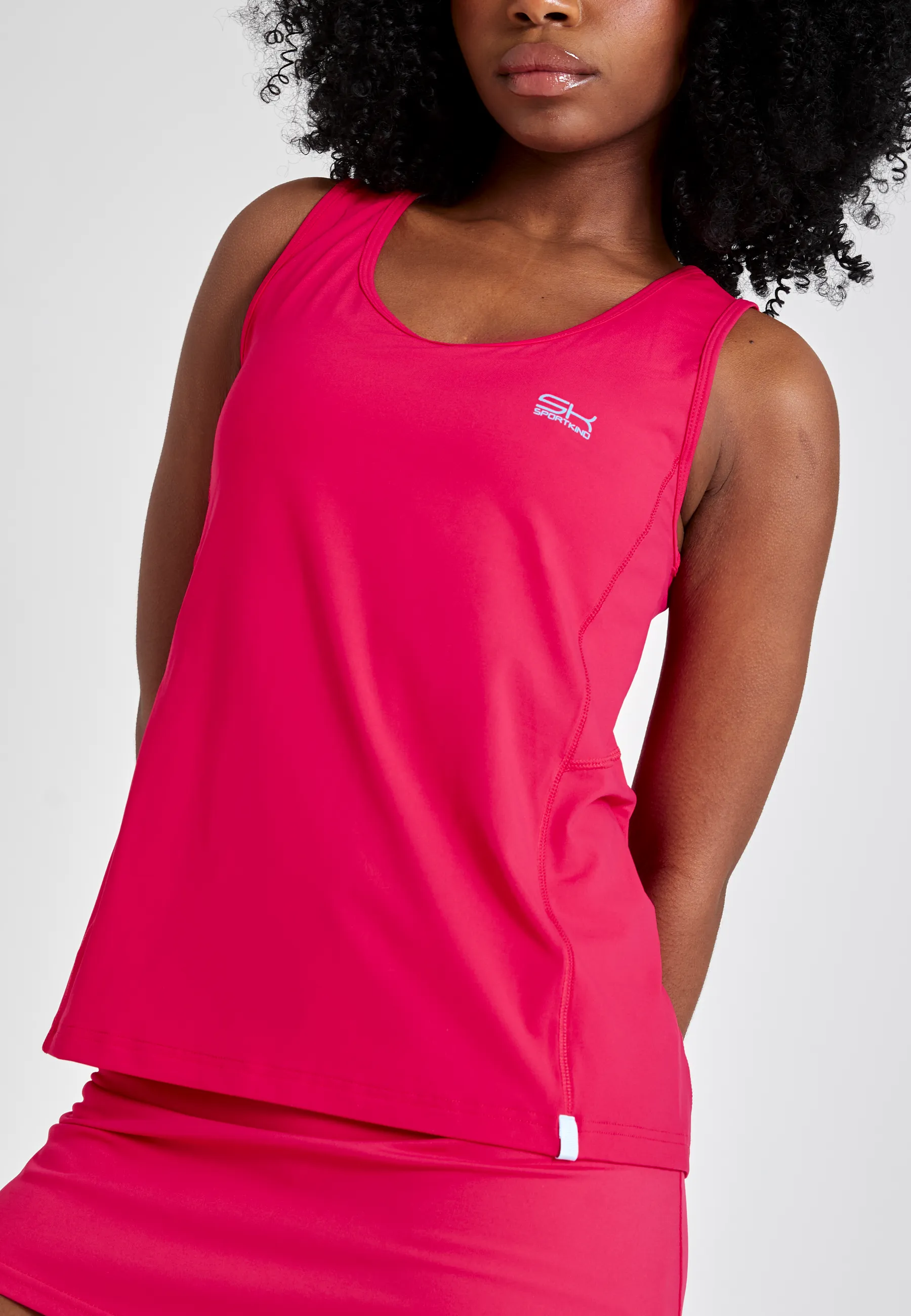 Tennis Loose Fit Tank Top Basic, pink low traffic areas Low vibration