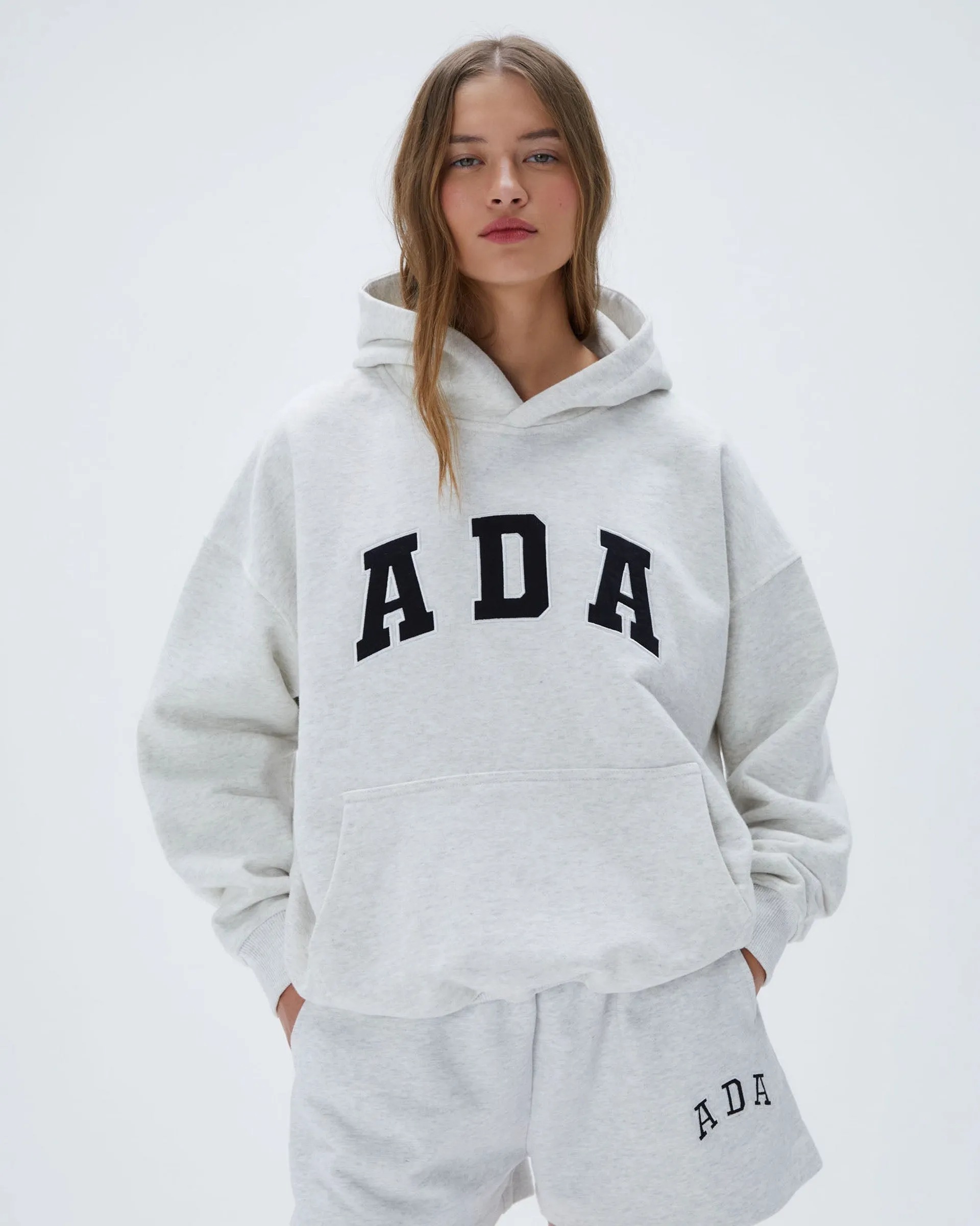 Urban Active product mass production efficiency ADA Oversized Hoodie - Light Grey Melange