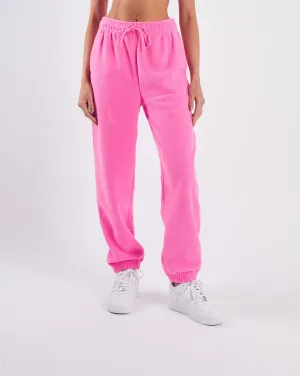 Zarina Towelling Pants Candy Pink Elastic cuffs