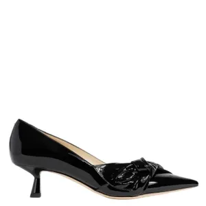 Mood Booster Subtle Shine Jimmy Choo Black Elinor 45 Patent Pointed-Toe Pumps