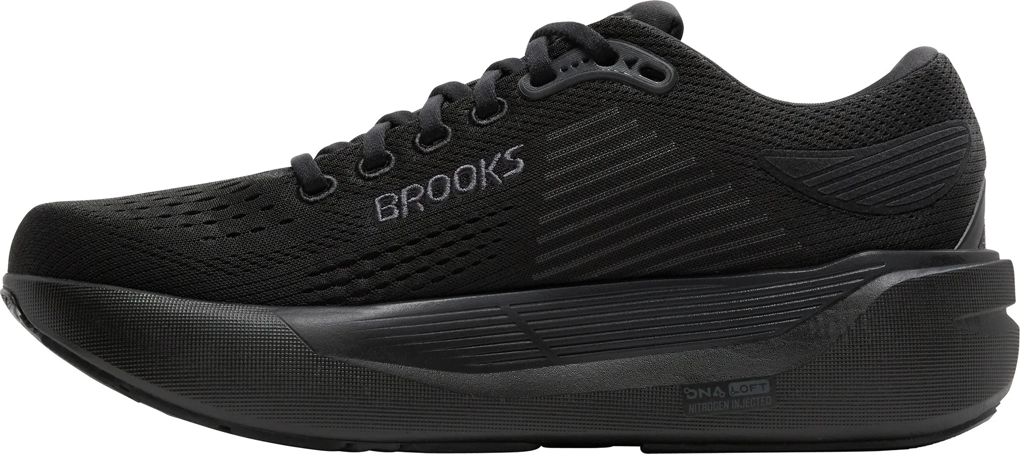 Brooks Ghost Max 3 WIDE FIT Womens Running Shoes - Black comfortable running shoes Torsion Guide System
