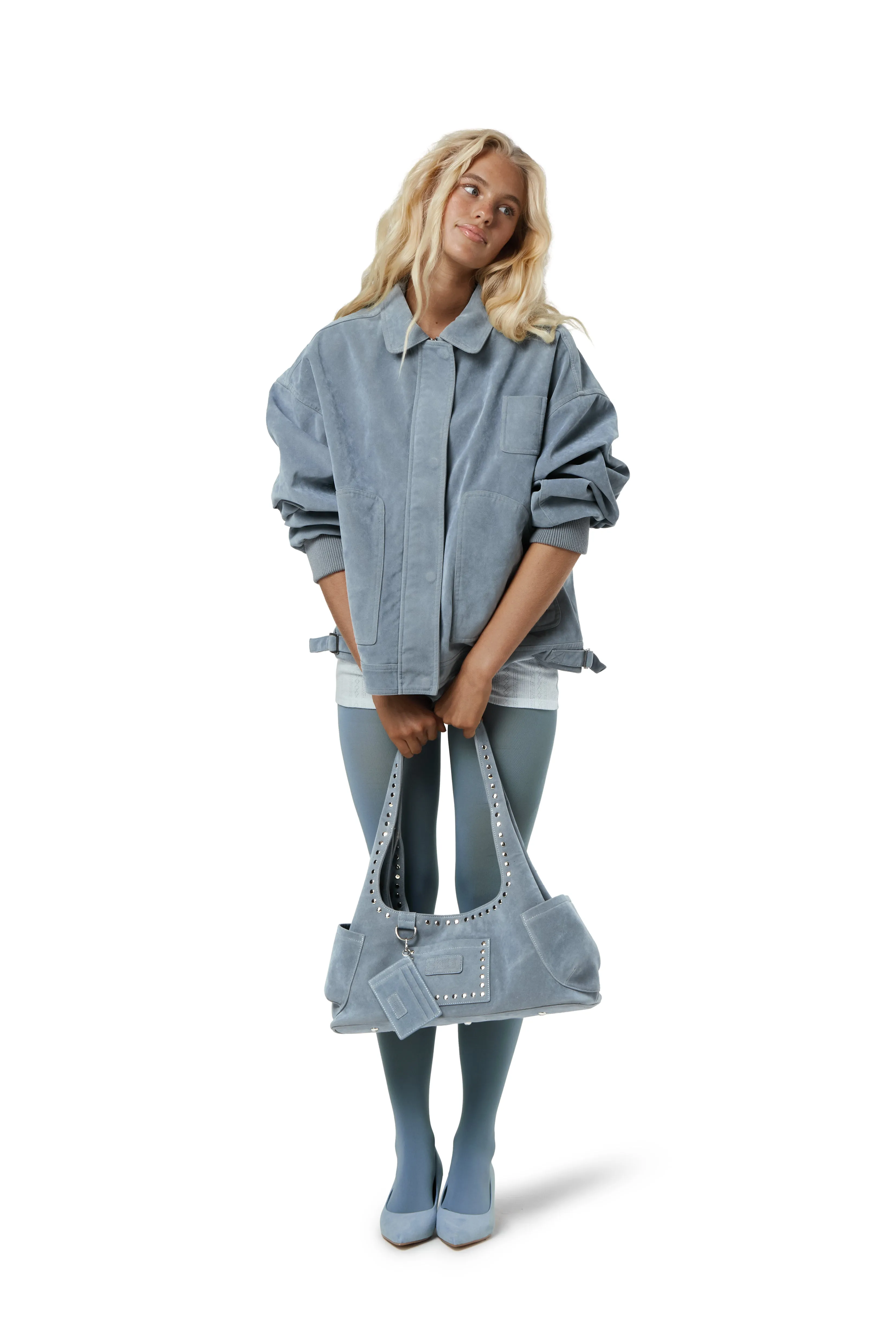 Martha Faux Suede Jacket in Blue All Occasion