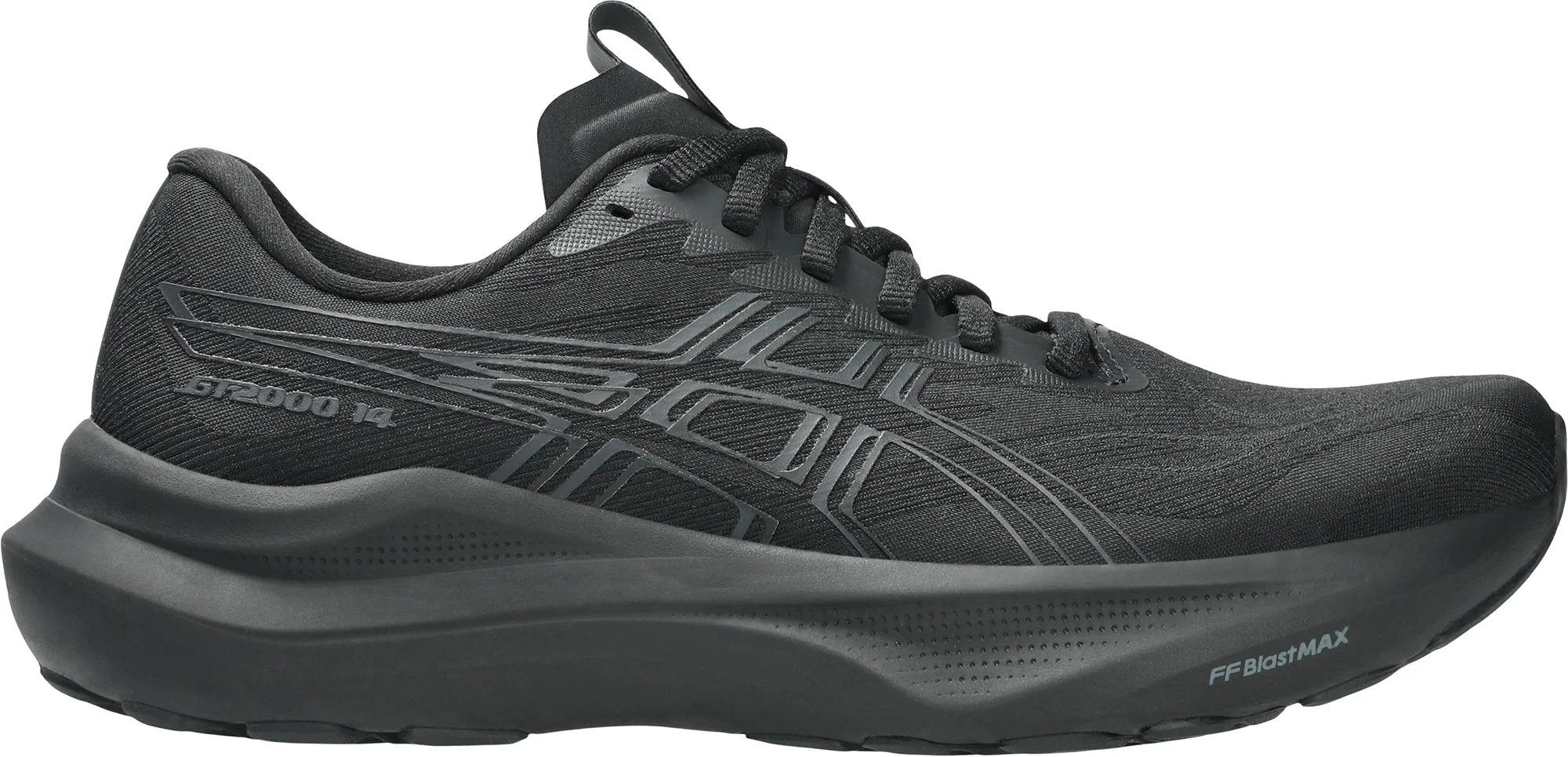 breathable mesh shoes Asics GT 2000 14 Womens Running Shoes - Black