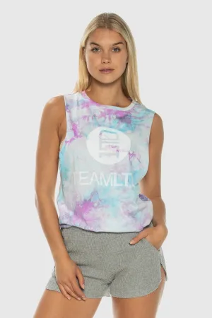 Minimalist Style Tie Dye Logo Tank