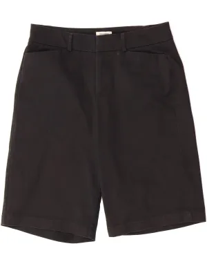 DOCKERS Womens Casual Shorts US 6 Medium W30  Black Cotton Non Iron Material Flatlock stitching