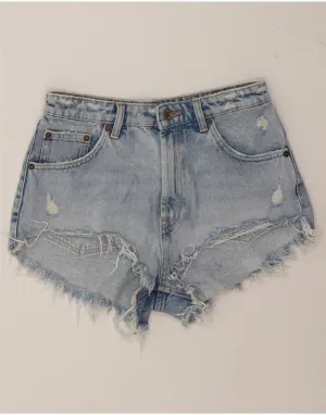High-End Fabric ZARA Womens Denim Shorts EU 38 Small W28  Blue Cotton