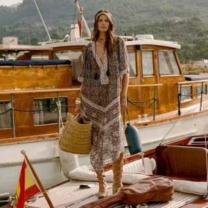 Perfect Length Little Bird Flutter Maxi Dress