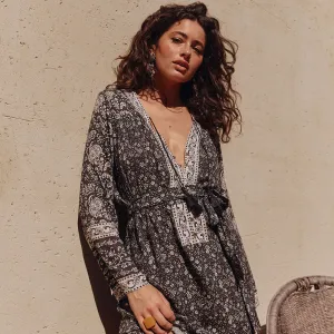 Built-In-Slip Boat-Neck Little Bird Tunic Dress