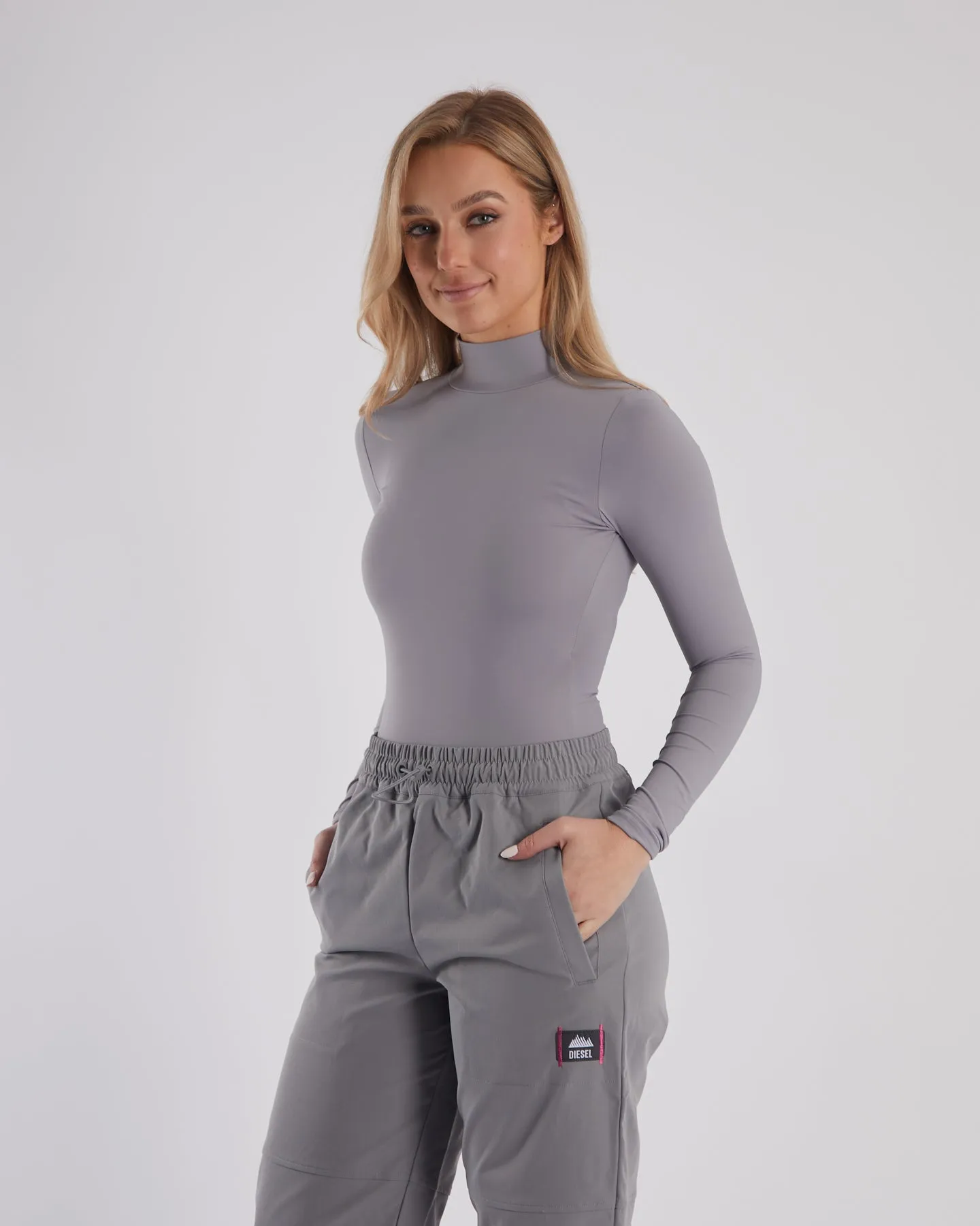 Work-Ready Stylish Jeans Lize Body Suit Grey Slate