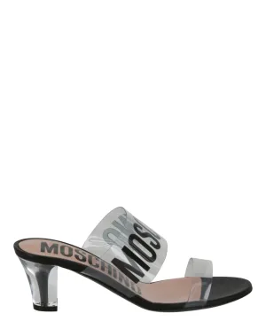 Low Top Style Soft Finish Logo Transparent Heel Sandals