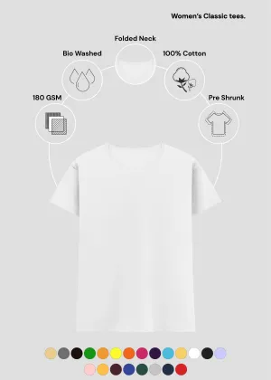 White Women's Classic T-Shirt | FC21 Everyday Fashion Running Speed